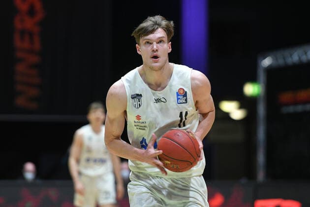 Maik Kotsar (Hamburg Towers), Niners Chemnitz vs. Hamburg Towers, 19.04.2021, easycredit Basketball Bundesliga, GER, Saison 2020 21 Niners Chemnitz vs. Hamburg Towers, 19.04.2021, easycredit Basketball Bundesliga, GER, Saison 2020 21 Chemnitz Copyright: xBertxHarzer xEibner-xPressefotox