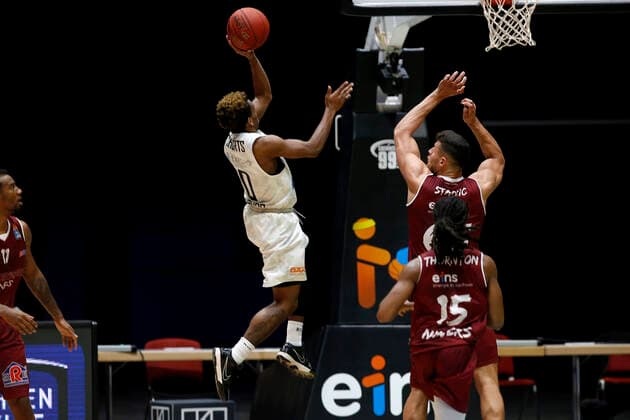 19.04.2021, easyCredit Basketball Bundesliga, BBL, Saison 2020 2021, Herren, Chemnitz Niners - Hamburg Towers T. J. Shorts, Hamburg Towers Chemnitz Messe Chemnitz Sachsen Germany