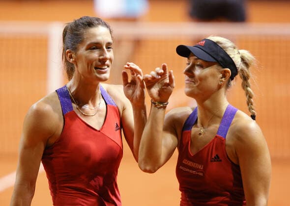 BAU 20.04.2021 Stuttgart Tennis Porsche Tennis Grand Prix, Doppel, Angelique KERBER (GER) Andrea PETKOVIC (GER)