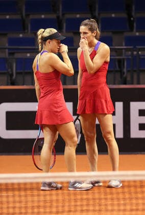 BAU 20.04.2021 Stuttgart Tennis Porsche Tennis Grand Prix, Doppel, Angelique KERBER (GER) Andrea PETKOVIC (GER)
