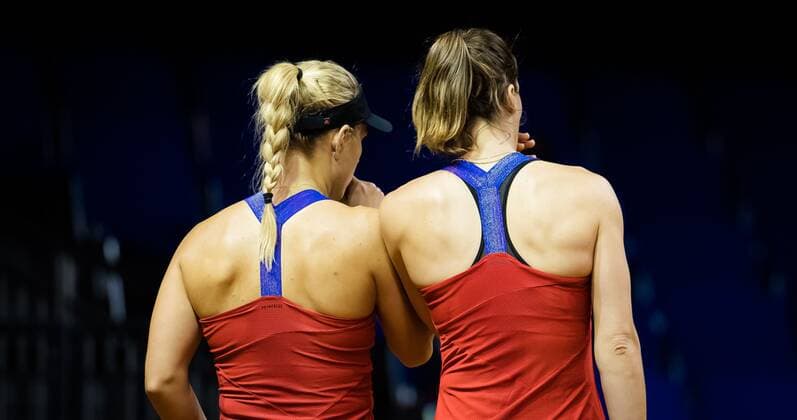 Mandatory Credit: Photo by Rob Prange Shutterstock (11864527af) Angelique Kerber & Andrea Petkovic of Germany playing doubles at the 2021 Porsche Tennis Grand Prix WTA, Tennis Damen 500 tournament Porsche Tennis Grand Prix, Tennis, Stuttgart, Germany - 20 Apr 2021 Porsche Tennis Grand Prix, Tennis, Stuttgart, Germany - 20 Apr 2021  Copyright: xRobxPrange Shutterstockx 11864527af