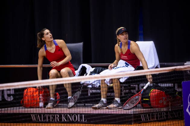 2021 Porsche Tennis Grand Prix Angelique Kerber , Germany Andrea Petkovic , Germany