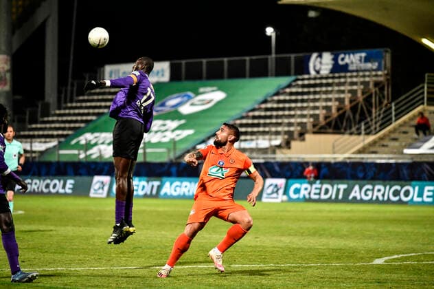 FOOTBALL : Canet Roussilon vs Montpellier - Quart de Final Coupe de France - Canet Roussilon - 20 04 2021 ThierryBreton Panoramic 
