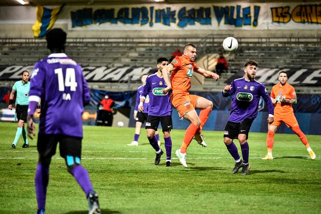 FOOTBALL : Canet Roussilon vs Montpellier - Quart de Final Coupe de France - Canet Roussilon - 20 04 2021 ThierryBreton Panoramic 