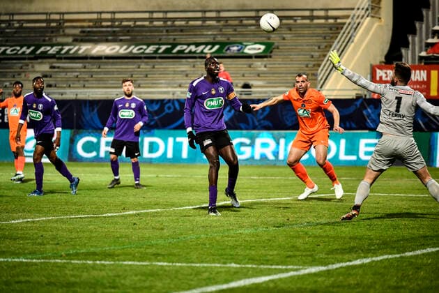 FOOTBALL : Canet Roussilon vs Montpellier - Quart de Final Coupe de France - Canet Roussilon - 20 04 2021 ThierryBreton Panoramic 