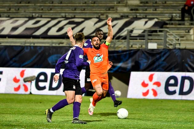 FOOTBALL : Canet Roussilon vs Montpellier - Quart de Final Coupe de France - Canet Roussilon - 20 04 2021 ThierryBreton Panoramic 