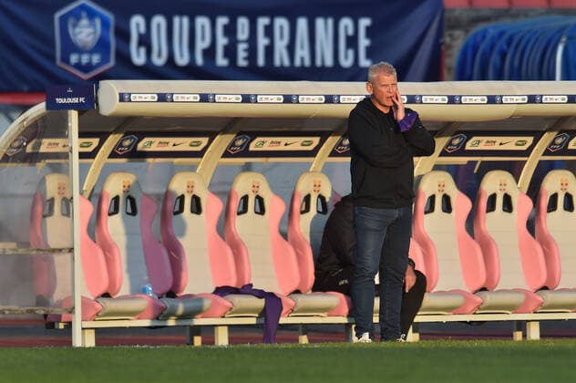 Patrice Garande (entraineur toulouse) FOOTBALL : GFA Rumilly Vallieres vs Toulouse FC - 1 4 de finale de Coupe de France - 20 04 2021 FredericChambert Panoramic 