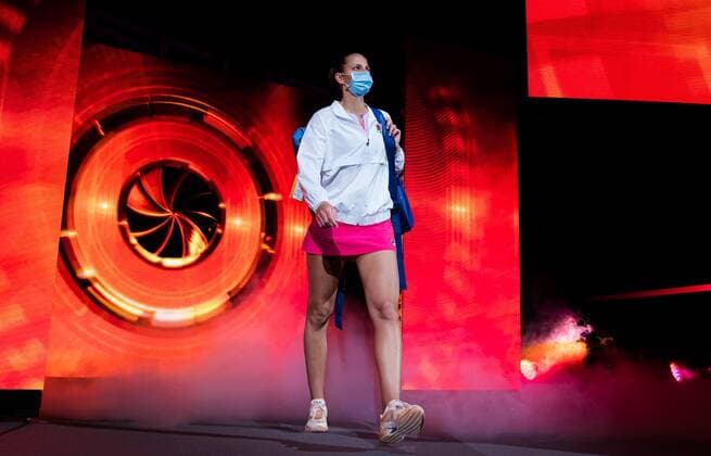 Mandatory Credit: Photo by Rob Prange Shutterstock (11864528y) Karolina Pliskova of the Czech Republic before her first-round match at the 2021 Porsche Tennis Grand Prix WTA, Tennis Damen 500 tournament Porsche Tennis Grand Prix, Tennis, Stuttgart, Germany - 21 Apr 2021 Porsche Tennis Grand Prix, Tennis, Stuttgart, Germany - 21 Apr 2021  Copyright: xRobxPrange Shutterstockx 11864528y