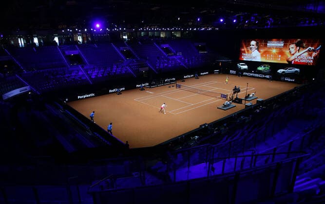 Stuttgart , Porsche Tennis Grand Prix Stuttgart 2021 , Übersicht Posche Arena