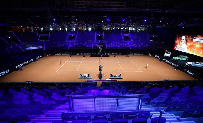 Stuttgart , Porsche Tennis Grand Prix Stuttgart 2021 , Übersicht Posche Arena