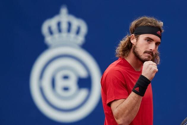 Sport Themen der Woche KW16 Sport Bilder des Tages Greek tennis player Stefanos Tsitsipas reacts against Spanish Jaume Munar during the Barcelona Open Banc Sabadell - Conde de Godo tournament round of 32 game in Barcelona, Catalonia, Spain, 21 April 2021. Barcelona Open Banc Sabadell - Conde de Godo !ACHTUNG: NUR REDAKTIONELLE NUTZUNG!  Copyright: xAlejandroxGarcíax GRAFCAT1753 20210421-637546186963703264