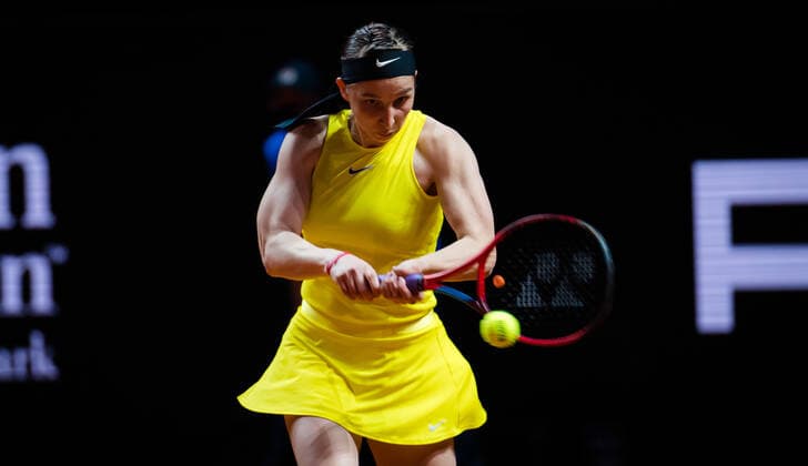 April 21, 2021, STUTTGART, GERMANY: Tamara Korpatsch of Germany in action during her first-round match at the 2021 Porsche Tennis Grand Prix WTA, Tennis Damen 500 tournament against Karolina Pliskova of the Czech Republic STUTTGART GERMANY - ZUMAa181 20210421_zaa_a181_015 Copyright: xRobxPrangex