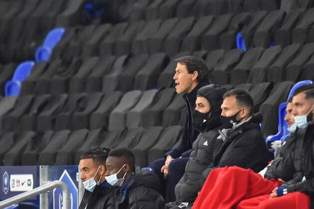 Rudi Garcia (entraineur lyon) FOOTBALL : Olympique Lyonnais vs AS Monaco - 1 4 de finale de Coupe de France - 21 04 2021 FredericChambert Panoramic 