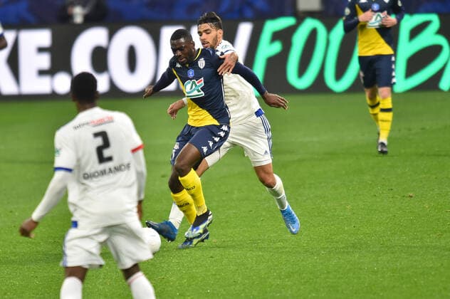Lucas Paquata (lyon) vs Youssouf Fofana (monaco) FOOTBALL : Olympique Lyonnais vs AS Monaco - 1 4 de finale de Coupe de France - 21 04 2021 FredericChambert Panoramic 