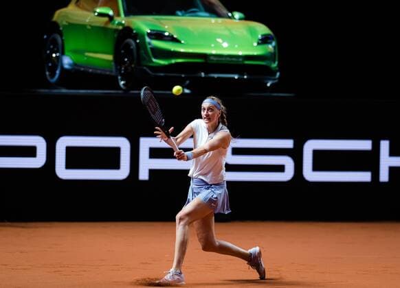 Mandatory Credit: Photo by Rob Prange Shutterstock (11864528fs) Petra Kvitova of the Czech Republic in action during her second-round match at the 2021 Porsche Tennis Grand Prix WTA, Tennis Damen 500 tournament Porsche Tennis Grand Prix, Tennis, Stuttgart, Germany - 21 Apr 2021 Porsche Tennis Grand Prix, Tennis, Stuttgart, Germany - 21 Apr 2021  Copyright: xRobxPrange Shutterstockx 11864528fs