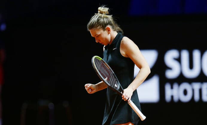 Stuttgart , Porsche Tennis Grand Prix Stuttgart 2021 , Simona HALEP (ROU) , Jubel