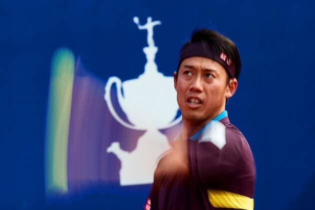 A picture taken with slow shutter speed shows Japanese tennis player Kei Nishikori in action against Spanish tennis player Rafael Nadal during the Barcelona Open Banc Sabadell - Conde de Godo tournament round of 16 tennis match in Barcelona, Spain, 22 April 2021. Rafael Nadal vs Kei Nishikori !ACHTUNG: NUR REDAKTIONELLE NUTZUNG!  Copyright: xAlejandroxGarcíax GRAFCAT1910 20210422-637547160589629736