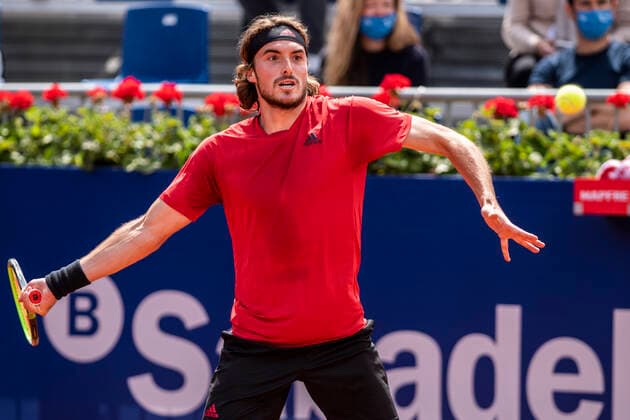 22nd April 2021; Real Club de Tennis, Barcelona, Catalonia, Spain; ATP, Tennis Herren Tour, Mens Singles, Barcelona Open Tennis; Stefanos Tsitsipas (GRE) during Barcelona Open Banc Sabadell Trofeo Conde de God& xf3; as he beat Alex de Minaur of Australia  ActionPlus12282761 MarcxGonzalezxAloma