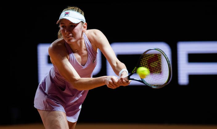 April 22, 2021, STUTTGART, GERMANY: Ekaterina Alexandrova of Russia in action during her second-round match at the 2021 Porsche Tennis Grand Prix WTA, Tennis Damen 500 tournament against Belinda Bencic of Switzerland STUTTGART GERMANY - ZUMAa181 20210422_zaa_a181_299 Copyright: xRobxPrangex