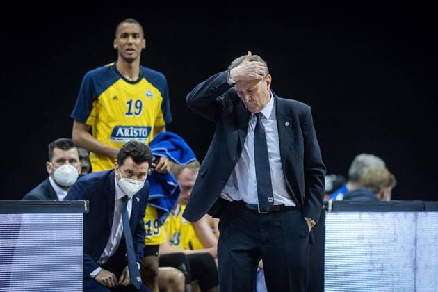 Basketball Berlin 22.04.2021 1. Bundesliga easyCredit-BBL BBL Saison 2020 2021 Alba Berlin - Basketball Löwen Braunschweig Aito Garcia Reneses (Alba Berlin, Trainer)