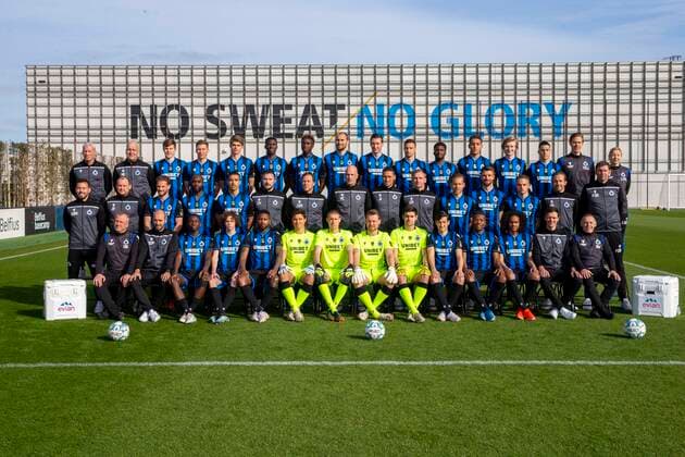 Westkapelle, Belgium - April 22 : team picture of Club Brugge on April 22, 2021 in Westkapelle, Belgium, 22 04 2021 FOOTBALL : Nouvelle photo de l equipe Club Bruges - 22 04 2021 Photonews Panoramic 
