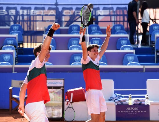 IVAN SABANOV, MATEJ SABANOV Croatian doubles tennis players winners at ATP, Tennis Herren Serbia Open tournament, at Tennis Center Novak. Belgrade, 24.04.2021. photo: Nebojsa Parausic MN press NebojsaxParausic 