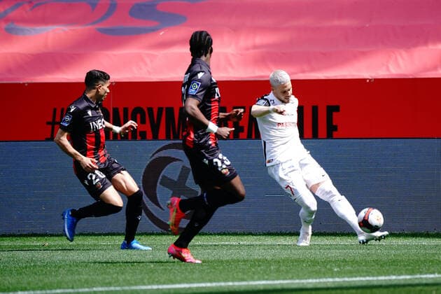 FOOTBALL : OGC Nice vs Montpellier - Ligue 1 Uber Eats - Nice - 25 04 2021 NorbertScanella PanoramiC 