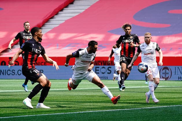 FOOTBALL : OGC Nice vs Montpellier - Ligue 1 Uber Eats - Nice - 25 04 2021 NorbertScanella PanoramiC 