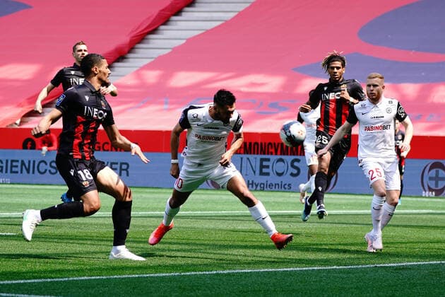 But - Gaetan Laborde (Montpellier FC) FOOTBALL : OGC Nice vs Montpellier - Ligue 1 Uber Eats - Nice - 25 04 2021 NorbertScanella PanoramiC 