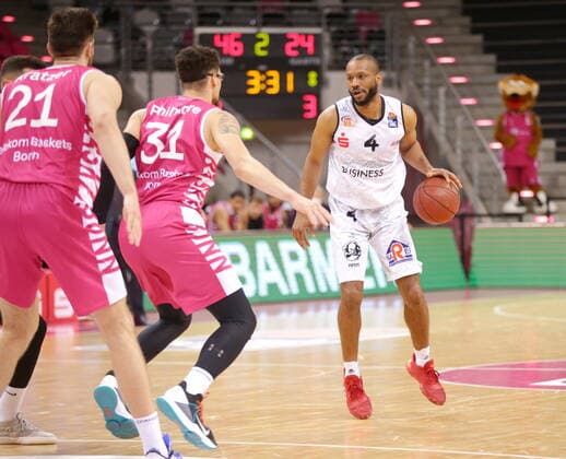 Telekom Baskets Bonn vs. Virgil Matthews NINERS Chemnitz easyCredit BBL 1. Bundesliga , Saison 2020 2021 , 30. Spieltag