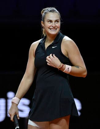 Aryna Sabalenka (BLR) lächelt Finale Tennis Damen Porsche-Cup Porsche Tennis Grand Prix GP Stuttgart 2021 Porsche-Arena 25.04.2021 Porsche Tennis Grand Prix Stuttgart 2021