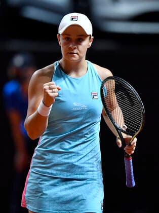 Ashleigh Barty (AUS) Gestik, Geste jubelt über Punktgewinn Finale Tennis Damen Porsche-Cup Porsche Tennis Grand Prix GP Stuttgart 2021 Porsche-Arena 25.04.2021 Porsche Tennis Grand Prix Stuttgart 2021