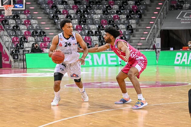 easyCredit BBL, Telekom Baskets Bonn vs. NINERS Chemnitz, 25.04.2021 +n25+, easyCredit BBL, Telekom Baskets Bonn vs. NINERS Chemnitz am 25.04.2021 im Telekom Dome Bonn, Bonn (Nordrhein-Westfalen) Copyright: xBEAUTIFULxSPORTS Mueller-Laschetx