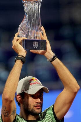 25.04.2021 Belgrade(Serbia) ATP, Tennis Herren Serbia Open men s tennis singles final Matteo Berrettini Italy winner with trophy :
