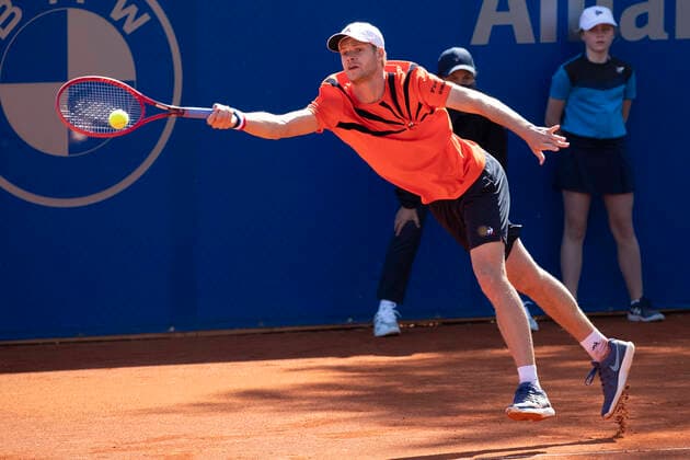 Dominik Koepfer, Yannick Hanfmann, Doppel Tennis - BMW Open 2021 - ATP, Tennis Herren - MTTC Iphitos - Munich - - Germany - 26 April 2021. Copyright: xJuergenxHasenkopfx