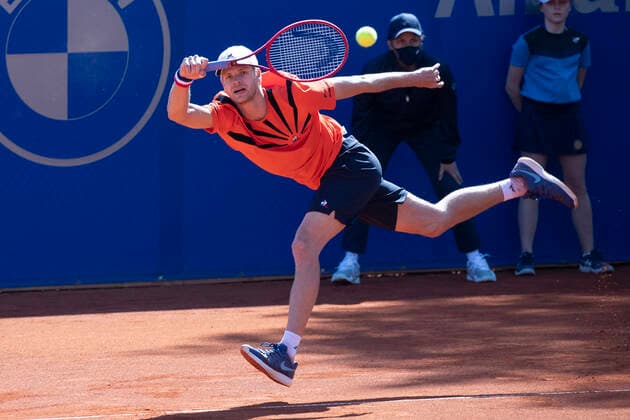 Sport Bilder des Tages Dominik Koepfer, Yannick Hanfmann, Doppel Tennis - BMW Open 2021 - ATP, Tennis Herren - MTTC Iphitos - Munich - - Germany - 26 April 2021. Copyright: xJuergenxHasenkopfx