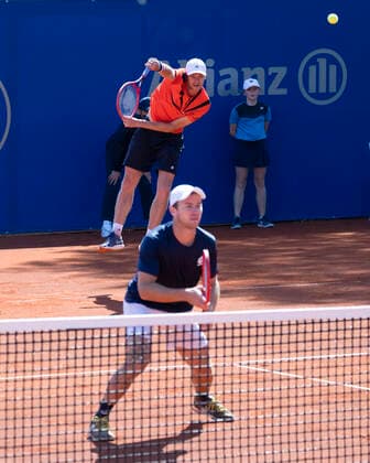 Dominik Koepfer, Yannick Hanfmann, Doppel Tennis - BMW Open 2021 - ATP, Tennis Herren - MTTC Iphitos - Munich - - Germany - 26 April 2021. Copyright: xJuergenxHasenkopfx