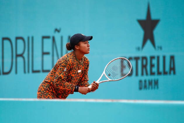 April 27, 2021, MADRID, MADRID, SPAIN: Naomi Osaka of Japan practice during the WTA, Tennis Damen 1000 - Mutua Madrid Open 2021 at La Caja Magica on April 27, 2021 in Madrid, Spain. MADRID SPAIN - ZUMAa181 20210427_zaa_a181_003 Copyright: xOscarxJ.xBarrosox
