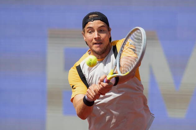Jan-Lennard Struff (GER) Tennis - BMW Open 2021 - ATP, Tennis Herren - MTTC Iphitos - Munich - - Germany - 27 April 2021. Copyright: xJuergenxHasenkopfx