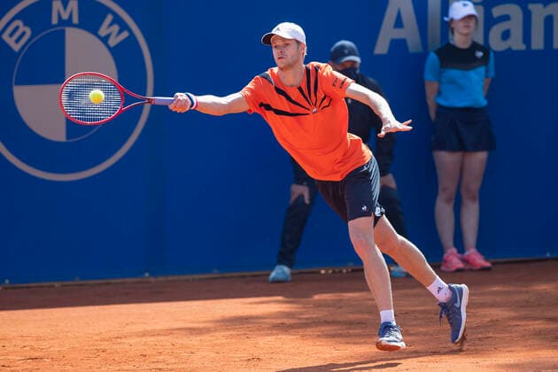 Yannick Hanfmann (GER) Tennis - BMW Open 2021 - ATP, Tennis Herren - MTTC Iphitos - Munich - - Germany - 27 April 2021. Copyright: xJuergenxHasenkopfx