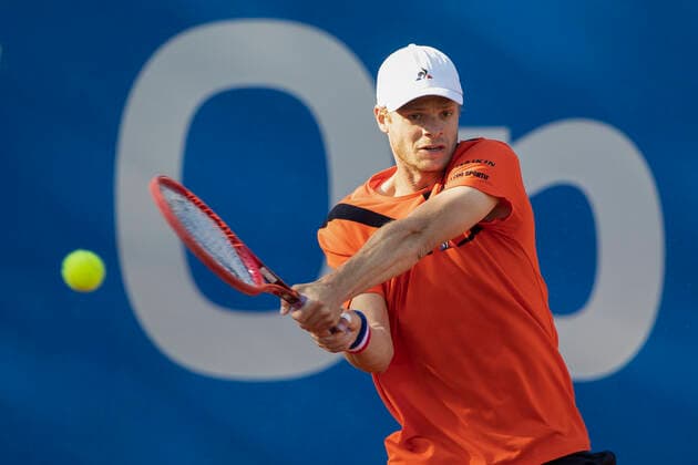 Yannick Hanfmann (GER) Tennis - BMW Open 2021 - ATP, Tennis Herren - MTTC Iphitos - Munich - - Germany - 27 April 2021. Copyright: xJuergenxHasenkopfx