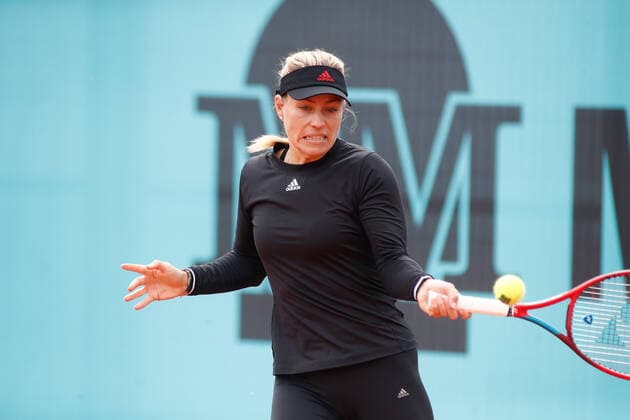 April 27, 2021, MADRID, MADRID, SPAIN: Angelique Kerber of Germany practice during the day one of the WTA, Tennis Damen 1000 - Mutua Madrid Open 2021 at La Caja Magica on April 27, 2021 in Madrid, Spain. MADRID SPAIN - ZUMAa181 20210427_zaa_a181_088 Copyright: xOscarxJ.xBarrosox