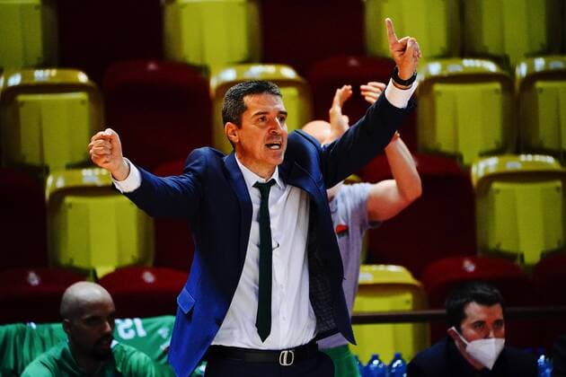 BASKETBALL : Monaco vs Unics Kazan - Finale Eurocoupe - Match 1 - Monaco - 27 04 2021 Dimitris Priftis (Coach de Unics Kazan) Monaco Monaco