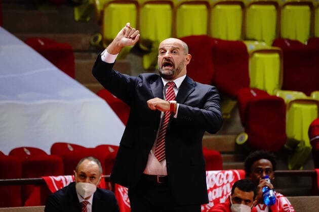 BASKETBALL : Monaco vs Unics Kazan - Finale Eurocoupe - Match 1 - Monaco - 27 04 2021 Zvezdan Mitrovic (Coach de l AS Monaco) Monaco Monaco