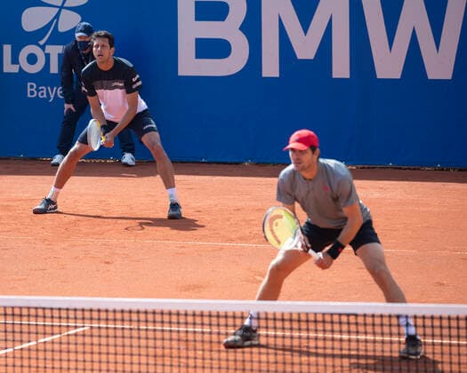 Marcelo Melo, Mischa Zverev, Herren Doppel Tennis - BMW Open 2021 - ATP, Tennis Herren - MTTC Iphitos - Munich - - Germany - 28 April 2021. Copyright: xJuergenxHasenkopfx
