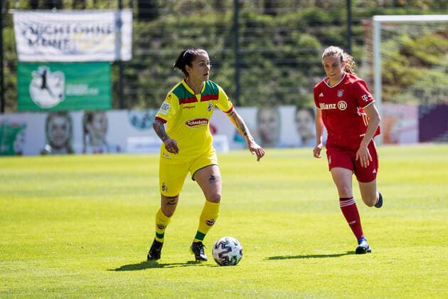 2. Frauen Fussball Bundesliga, 1. FC Koeln - FC Bayern Muenchen II; 28.04.2021 Francesca Calo ( 2, 1. FC Koeln) 2. Frauen Fussball Bundesliga, 1. FC Koeln - FC Bayern Muenchen II, Koeln, Geissbockheim DFL REGULATIONS PROHIBIT ANY USE OF PHOTOGRAPHS AS IMAGE SEQUENCES AND OR QUASI-VIDEO. Copyright: xBEAUTIFULxSPORTS Wunderlx