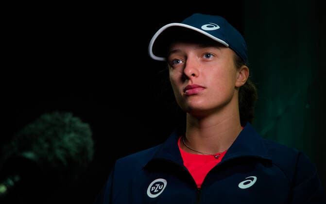 April 28, 2021, MADRID, MADRID, SPAIN: Iga Swiatek of Poland talks to the media ahead of the 2021 Mutua Madrid Open WTA, Tennis Damen 1000 tournament MADRID SPAIN - ZUMAa181 20210428_zaa_a181_100 Copyright: xRobxPrangex
