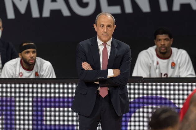 Basketball, Euroleague, day0}.04.2021, FC Bayern München - Armani Olimpia Mailand. Im Bild Head Coach von Armani Olimpia Mailand Ettore MESSINA. München Audi Dome Bayern Deutschland Copyright: Passion2Press.dex xMarkusxFischerx