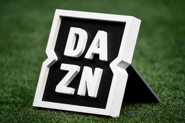 DAZN logo is seen prior to the Serie A football match between FC Internazionale and Hellas Verona. FC Internazionale won 1-0 over Hellas Verona. FC Internazionale v Hellas Verona - Serie A