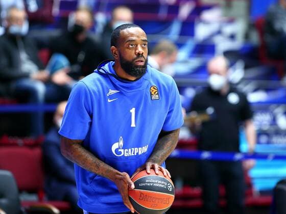 The Russian Federation. St. Petersburg. Euroleague Playoffs. BC Zenit vs BC Barcelona. Player AlexanderxKulebyakin